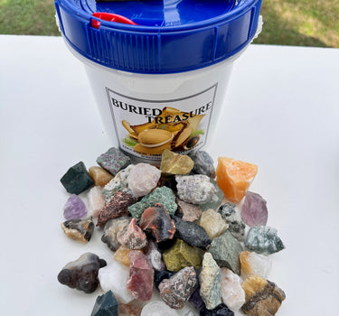 HALF GALLON NATURAL CRYSTAL RAW STONE MINING BUCKET