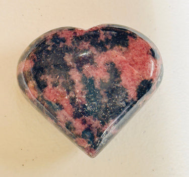 LARGE RHODONITE HEART