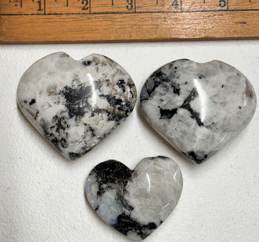 LARGE RAINBOW MOONSTONE HEART