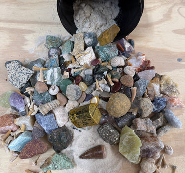 THE QUART MINI MINER-SAURUS NATURAL CRYSTAL AND FOSSIL MINING BUCKET