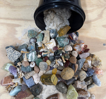 THE QUART MINI MINER-SAURUS NATURAL CRYSTAL AND FOSSIL MINING BUCKET