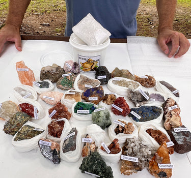 NATURAL CRYSTAL AND MINERAL SPECIMEN BUCKET