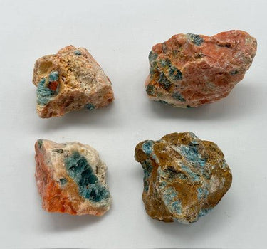 APATITE W/ ORANGE CALCITE MATRIX ROUGH STONE